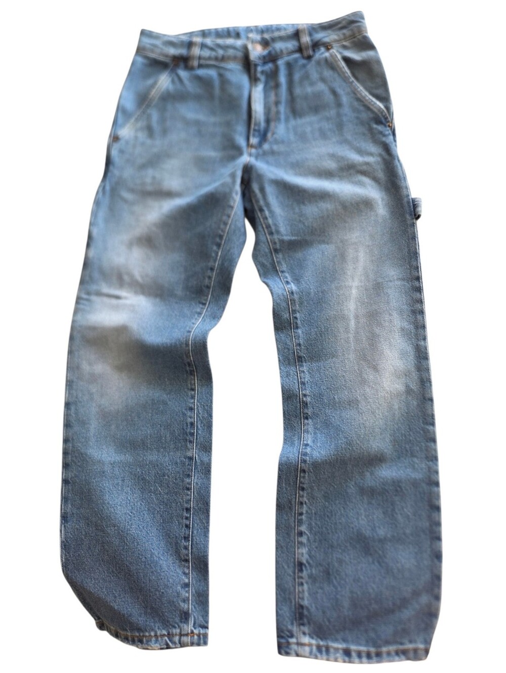 6397 Carpenter Jeans Women's 26 Straight Leg Made in Italy NP185 Faded Blue